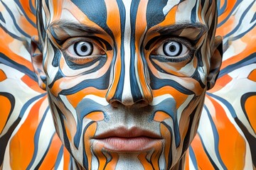 Abstract medical background. Visual distortion. Stress and hallucinations. Hallucination - due to mescaline: abstract image of well-being. Metaphorical mescaline feelings of a mental illusion.