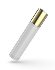 Blank Press Top Cap Cosmetic Container with Label 3d Illustration.