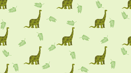 Dinosaurs seamless pattern background. Cute Dinosaurs illustration pattern. Cartoon Dinosaurs background. Perfect for fashion clothes, shirt, fabrics, textiles, wallpaper, decor, print, packaging.