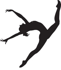 Fototapeta premium Silhouette of Gymnasts Performing on Gymnastic Rings – Strength and Balance Concept