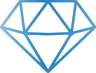 Minimalist blue diamond line art logo