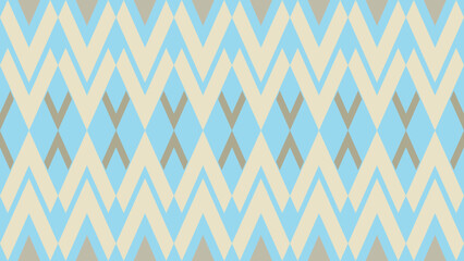 Seamless zigzag pattern in blue and beige colors