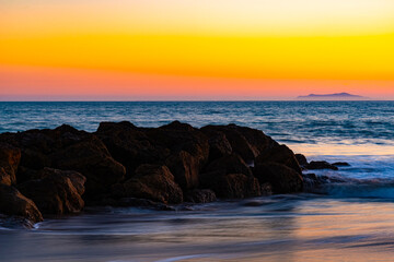 California golden sunset