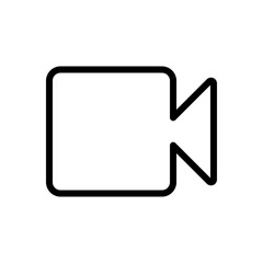 Minimalist Outline Video Camera Icon