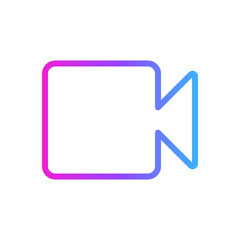 Gradient Outline Video Camera Icon Design