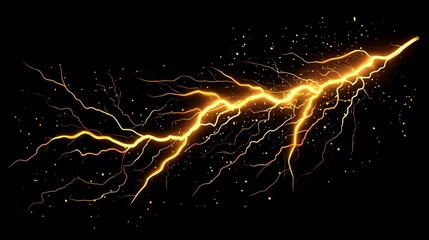 A bolt of lightning splitting the night sky.