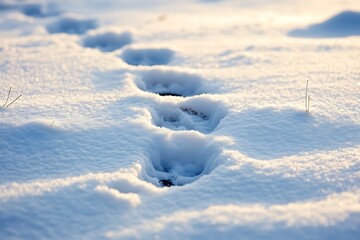 seamless sway of wild unfolds as winter s icy clutch uncovers subtle design of animal steps in clean snow highlighting their endurance and wit in mastering rugged zones  
