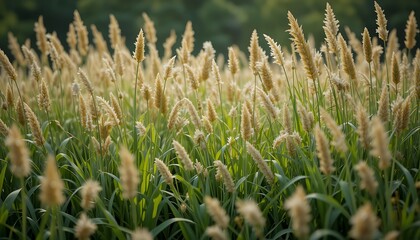 Golden Wheat Field Grass Blowing in the Wind Nature Landscape