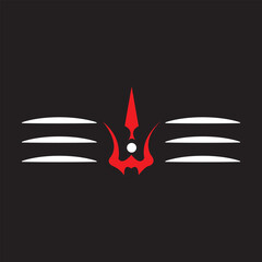 Maha Shivratri Hindu Festival . Vector illustration. isolated on white and black background.eps10