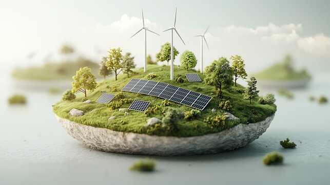 Sustainable island with renewable energy sources