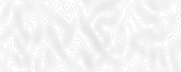 Abstract wavy topographic line background. Seamless pattern and banner design. Modern and dynamic feel to topographic mapping vector illustration.