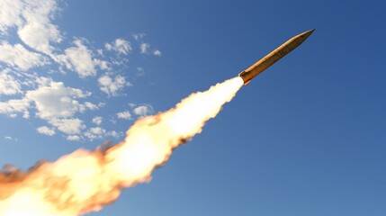 Missile launch in flight