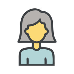 Female Avatar Icon, Woman Profile Vector, Female Character Illustration, Woman Portrait Graphic, Female User Icon