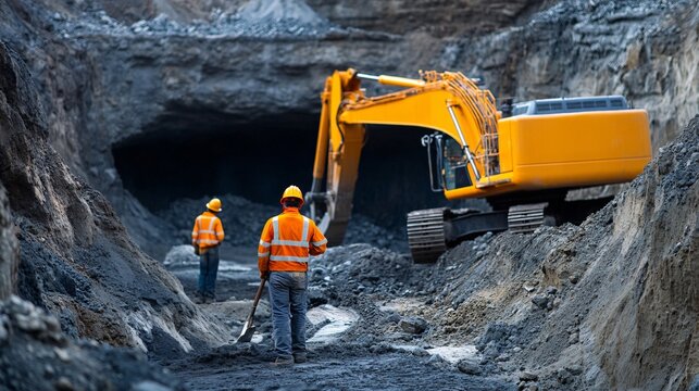 Extraction of Large Metal Ore Vein: Laborious Process of Deep Underground Mining