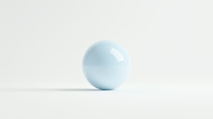 Obraz premium Vibrant blue egg on pristine white background, astudy in minimalist photography