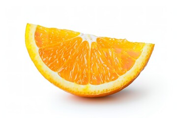 Separate orange slices. Orange slice and half displayed on a white background. using a clipping path. whole field depth, Generative AI.