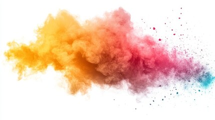 Fototapeta premium Dynamic explosion of colorful powder, a vibrant holi festival celebration vivid