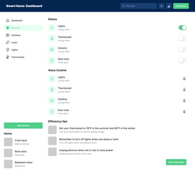 Smart Home Dashboard, Home Automation Panel, IoT Control Center, Connected Home Interface, Home Management System, Digital Home Hub, Intelligent Living Dashboard, Household Monitoring Panel, Smart Dev