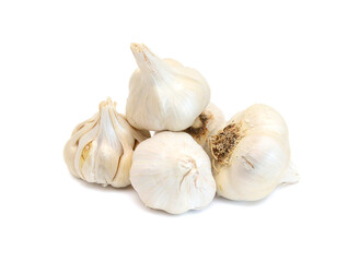 Garlic. Group isolated on white background.