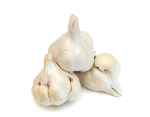 Garlic. Group isolated on white background.