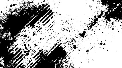 Black halftone dots white abstract background.  Halftone grunge texture white background. Vector  style paintbrush grunge with halftone dots pattern texture. 