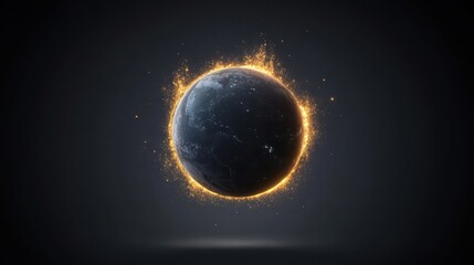 Obraz premium Bad Climate change all around the world concept: A planet and Earth in space with the Sun