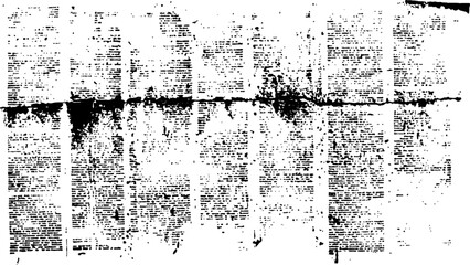 Vector white and black newspaper paper grunge vintage old aged texture. Vector newspaper paper grunge vintage black and white poster with the words.