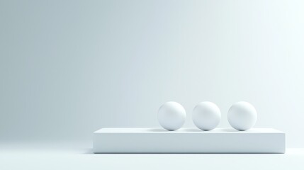 A group of white, raw eggs, isolated spheres with subtle shadows, represents healthy food
