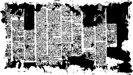 Vector newspaper paper grunge texture. Vector white and black newspaper paper grunge texture. Newspaper with old grunge vintage unreadable paper texture background.	