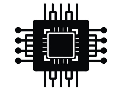 recommend clip art: Cpu chip icon Vector, Artificial Intelligence Icon Circuit CPU Chip Symbol Vector Illustration.