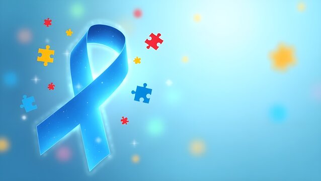 A template design created for World Autism Awareness Day that you to add your own text