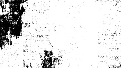 Vector white and black newspaper paper grunge vintage old aged texture. Vintage grunge newspaper collage background.