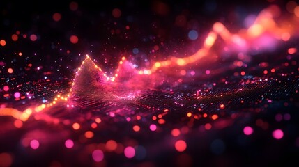 Obraz premium Elegant line graph infographic simple minimalist business analytics financial data concept