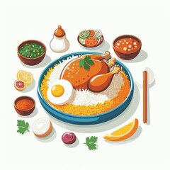 chicken, dinner, spicy, indian, cuisine, dish, asian, basmati, rice, meat, food, lunch, background, biryani, cooked, delicious, healthy, meal, india, restaurant, arabic, cooking, homemade, isolated, t