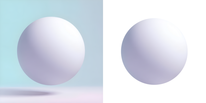  Isolated 3d smooth light blue aquamarine sphere, the ball on a transparent background and on a colored background. Use it for web design, graphic arts, and surreal compositions, bulleted list. - Powered by Adobe