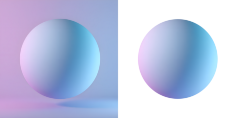  Isolated 3d smooth light blue aquamarine sphere, the ball on a transparent background and on a colored background. Use it for web design, graphic arts, and surreal compositions, bulleted list.