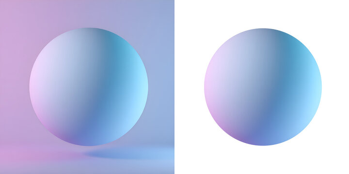 Isolated 3d smooth light blue aquamarine sphere, the ball on a transparent background and on a colored background. Use it for web design, graphic arts, and surreal compositions, bulleted list.