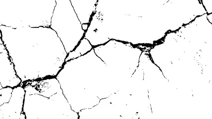  Grunge wall texture with crack. Crack texture lines isolated on white background. Vector surface cracks and fissures in ground. and surface and scratches Transparent background.
