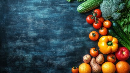 Fresh Colorful Produce Arrangement