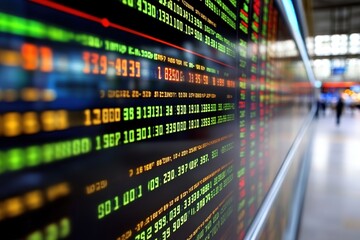 Stock market and trading, digital graph