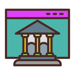 Obraz premium Online Banking Icon Design