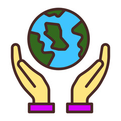 Save The World Icon Design