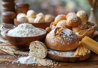 Fototapeta premium Bread on the table.