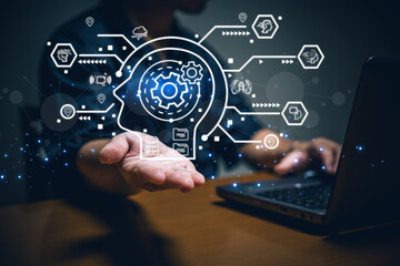 Exploring ai integration in business strategy office environment digital content virtual...