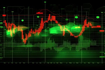 Fototapeta premium Stock market or forex trading graph in graphic concept suitable for financial investment or Economic trends business idea and all art work design. Abstract finance background. Vector illustration