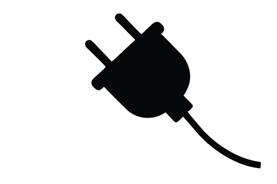 recommend clip art: Plug Electric Cable silhouette Wire Icon Vector, Plug Icon Vector Symbol Design Illustration