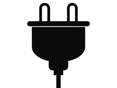 recommend clip art: Plug Electric Cable silhouette Wire Icon Vector, Plug Icon Vector Symbol Design Illustration