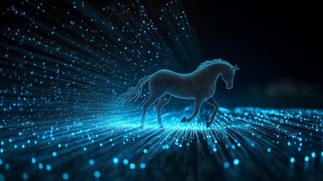 Generic Massive Fiber Overview Glowing Strands Infiltrated