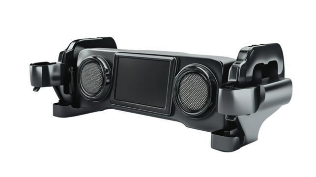 Universal adjustable car stereo holder modern interior showcase for convenience