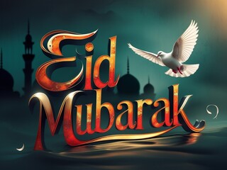 Eid Mubarak Festive Poster Design – Islamic Celebration, Elegant & Modern Style